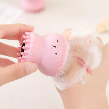 Octopus Shape Softly Silicone Mini Facial Cleansing Brush 999Only