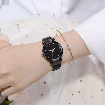 Rhinestone Magnetic Mesh Chain Watch 999Only