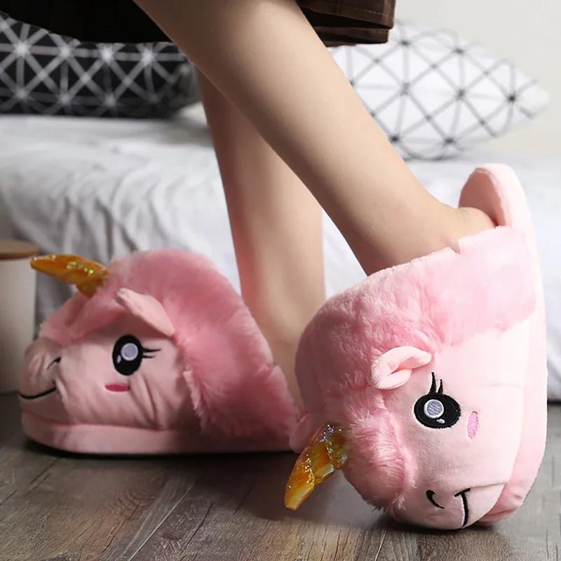 Ladies unicorn slippers online