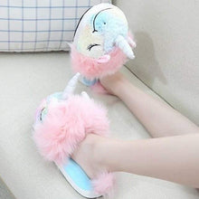 Women Plush Unicorn fur Slippers - Winter Indoor Slipper Plush Home Shoes 999Only